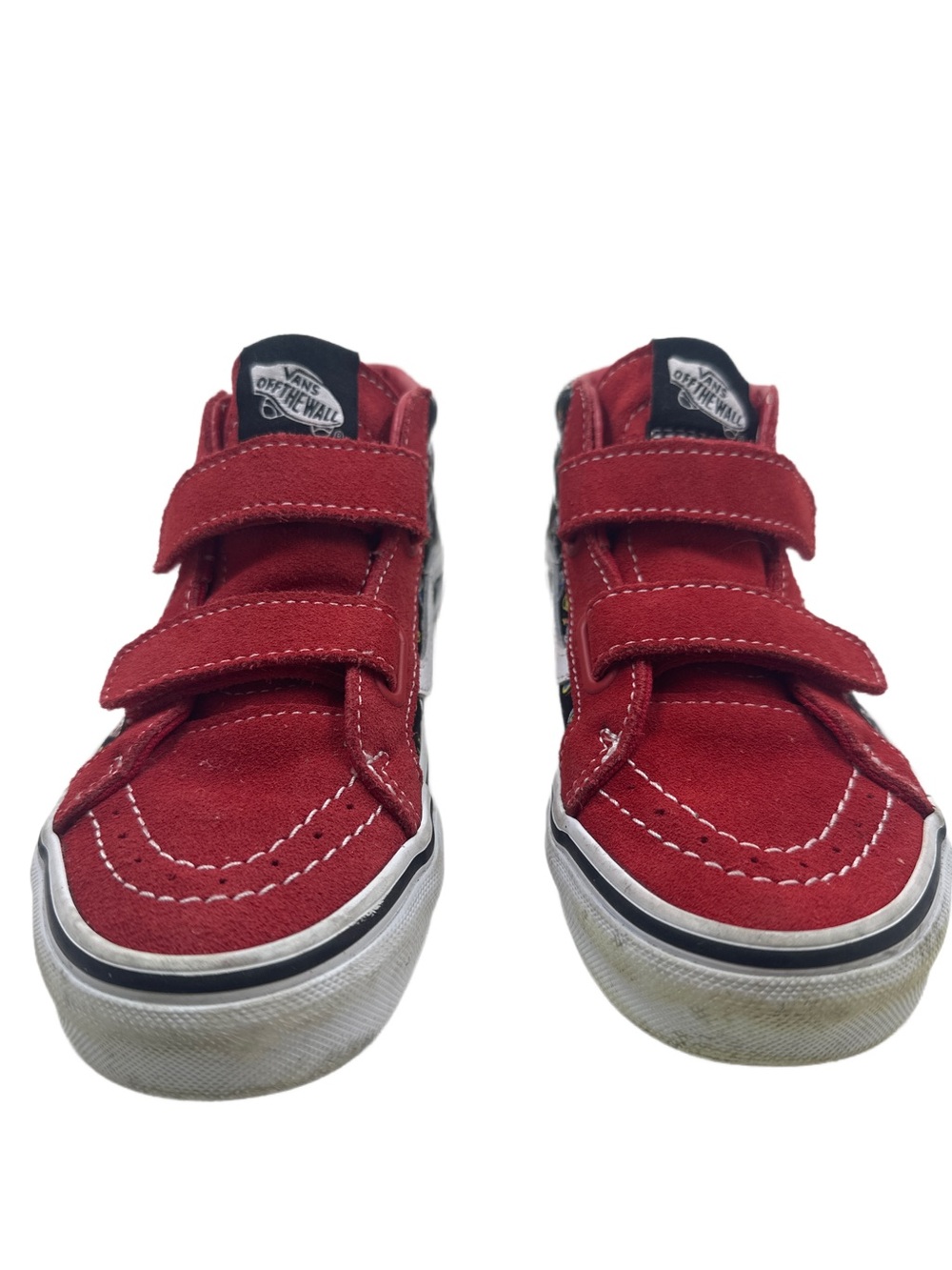 Vans Kids Red Suede Double Strap Sneakers Skater School